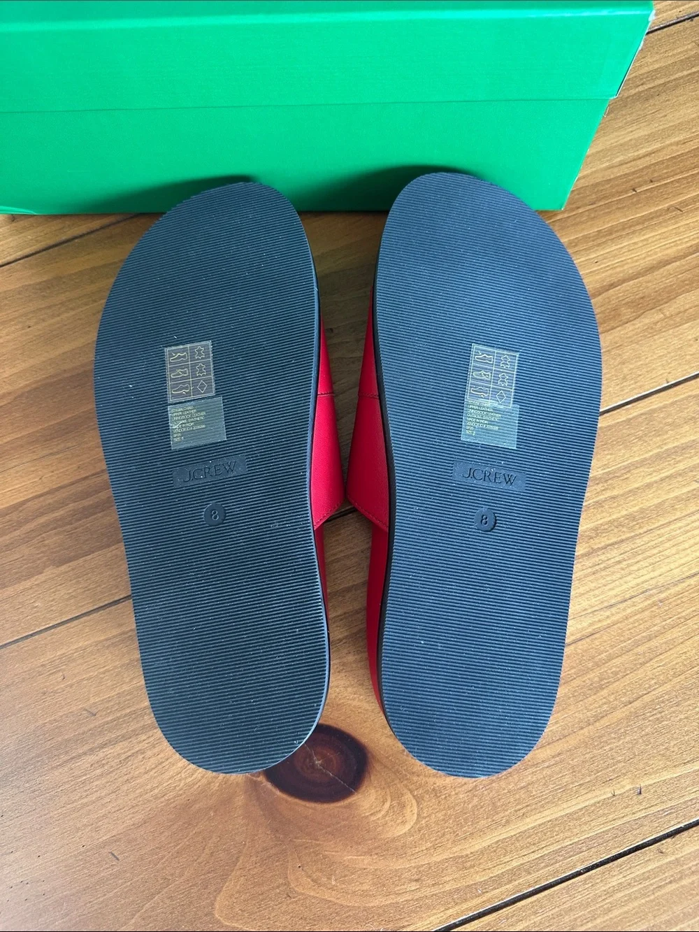 J. Crew Red Double Buckle Slide Sandals - Picture 3 of 6